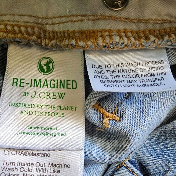 J. Crew Slim Wide Leg Jeans Women's Sz 28 High-Rise Cropped Raw Hem Casual - Picture 6 of 8